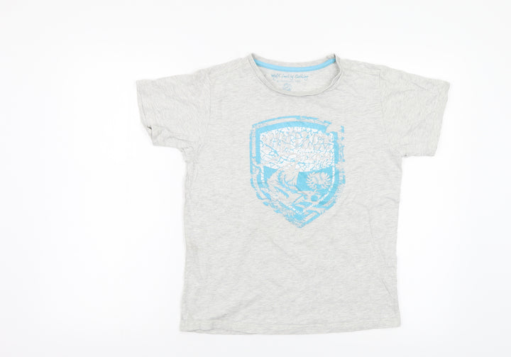 Smyx Boys Grey   Basic T-Shirt Size 14 Years