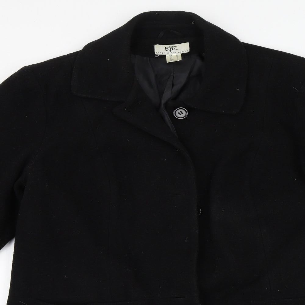 bonprix Womens Black   Pea Coat Coat Size 16
