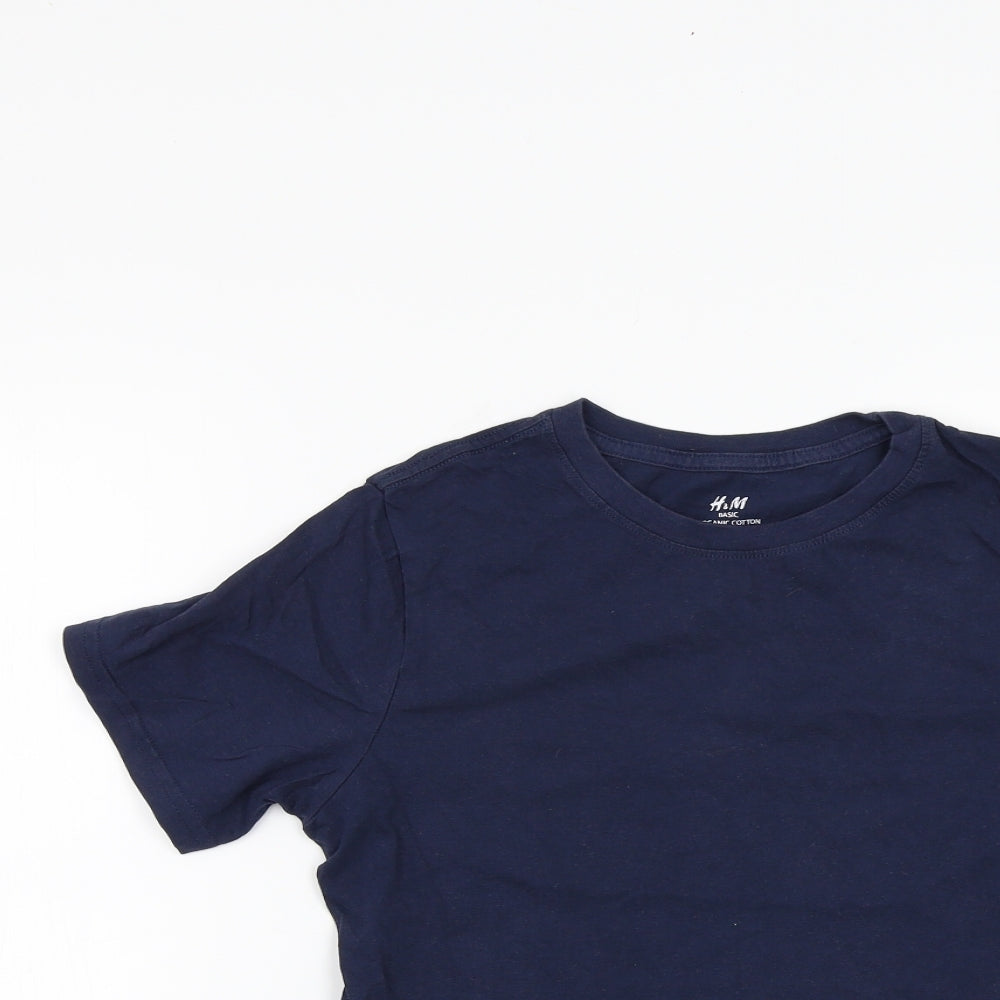 H&M Boys Black   Basic T-Shirt Size 10-11 Years