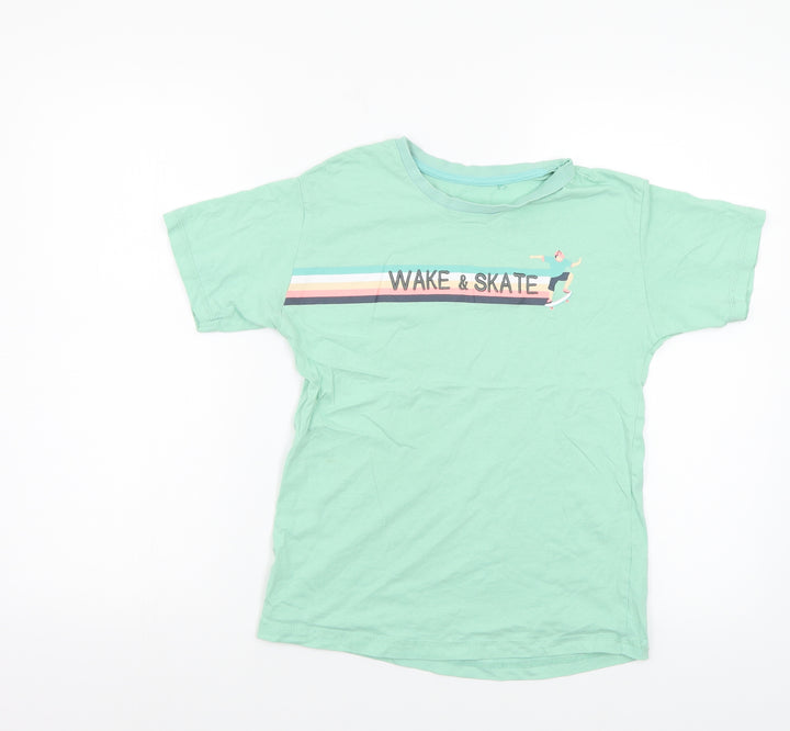 George Boys Green Basic T-Shirt Size 11 Years