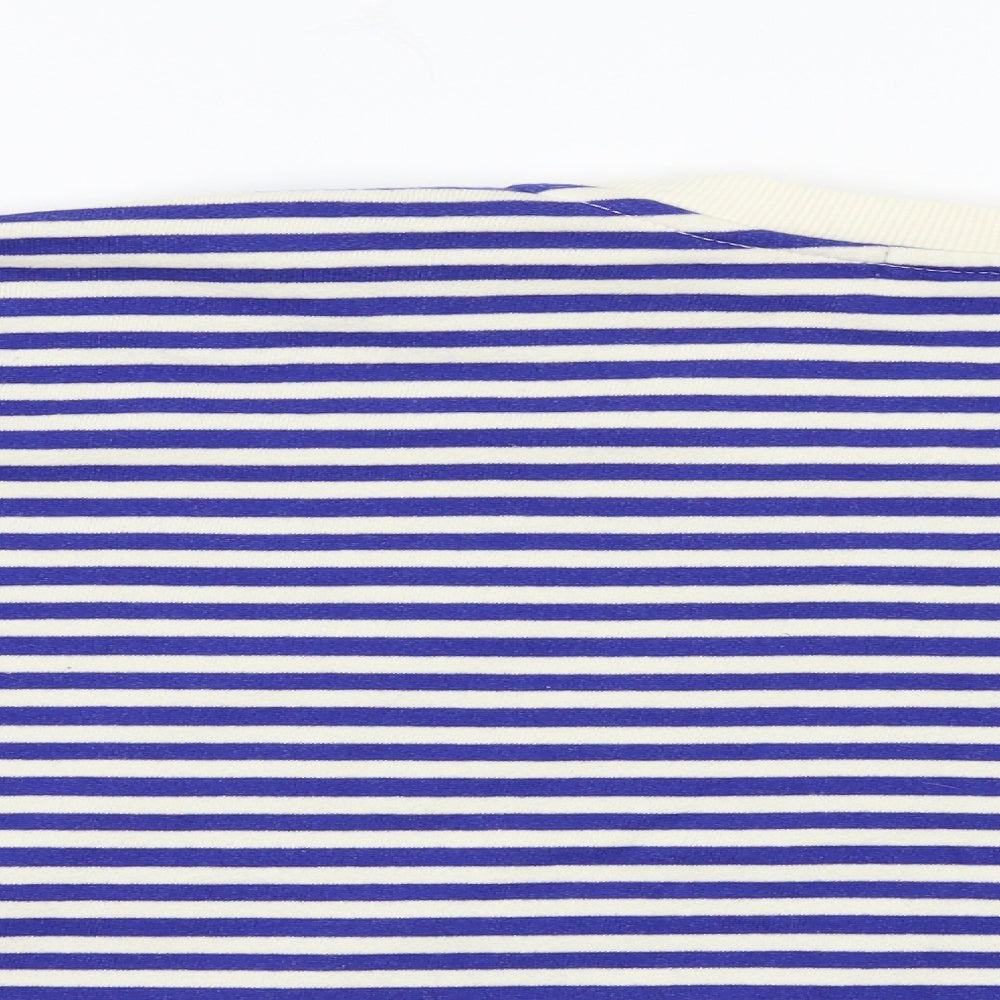 Primark Womens Blue Striped  Pullover Sweatshirt Size 14  - Bonjour