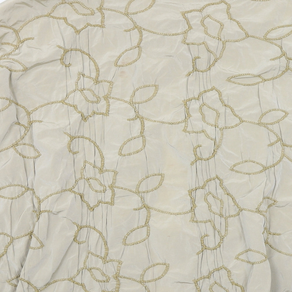 Wille Womens Beige Floral  Overcoat Jacket Size 16