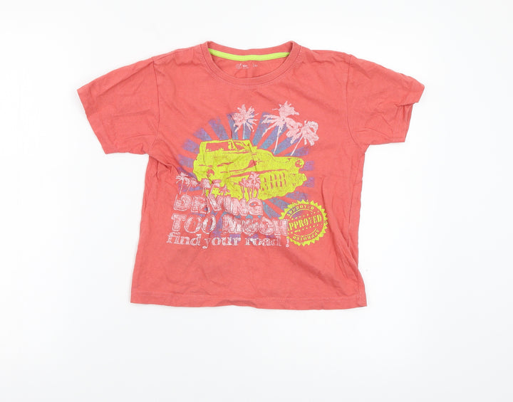Gemo Boys Red Basic T-Shirt Size 8-9 Years