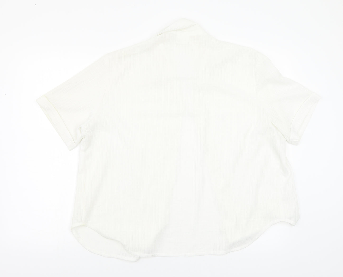 Preworn Womens White   Basic Blouse Size L