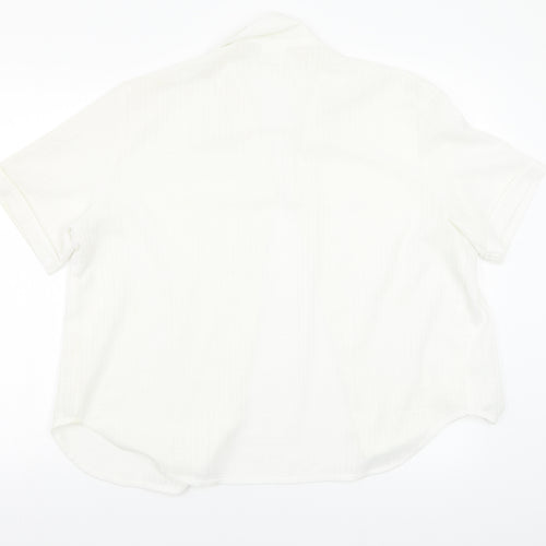 Preworn Womens White   Basic Blouse Size L