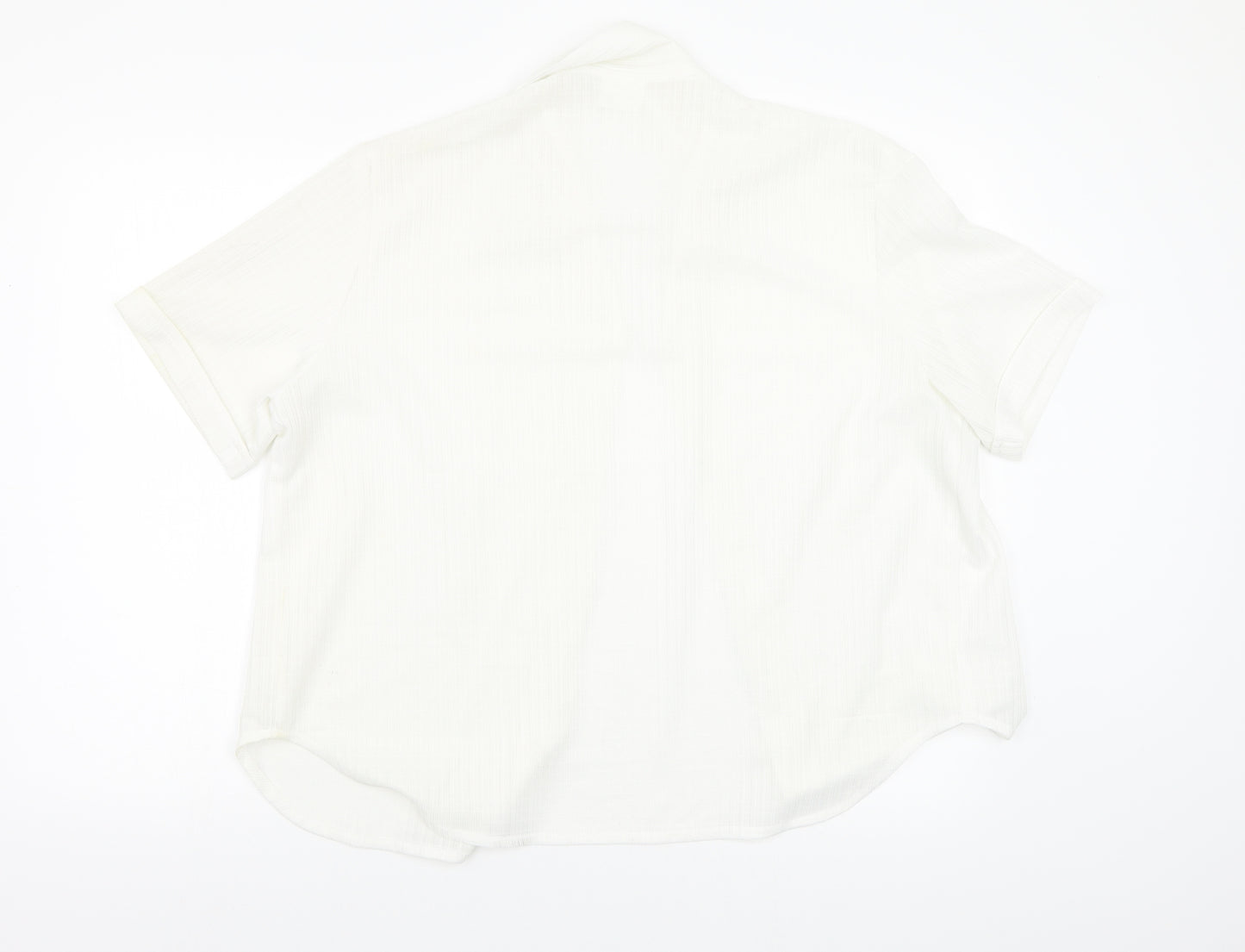 Preworn Womens White   Basic Blouse Size L