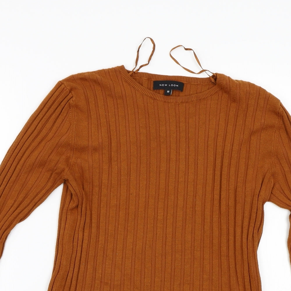 New Look Womens Yellow   Pullover Jumper Size 12