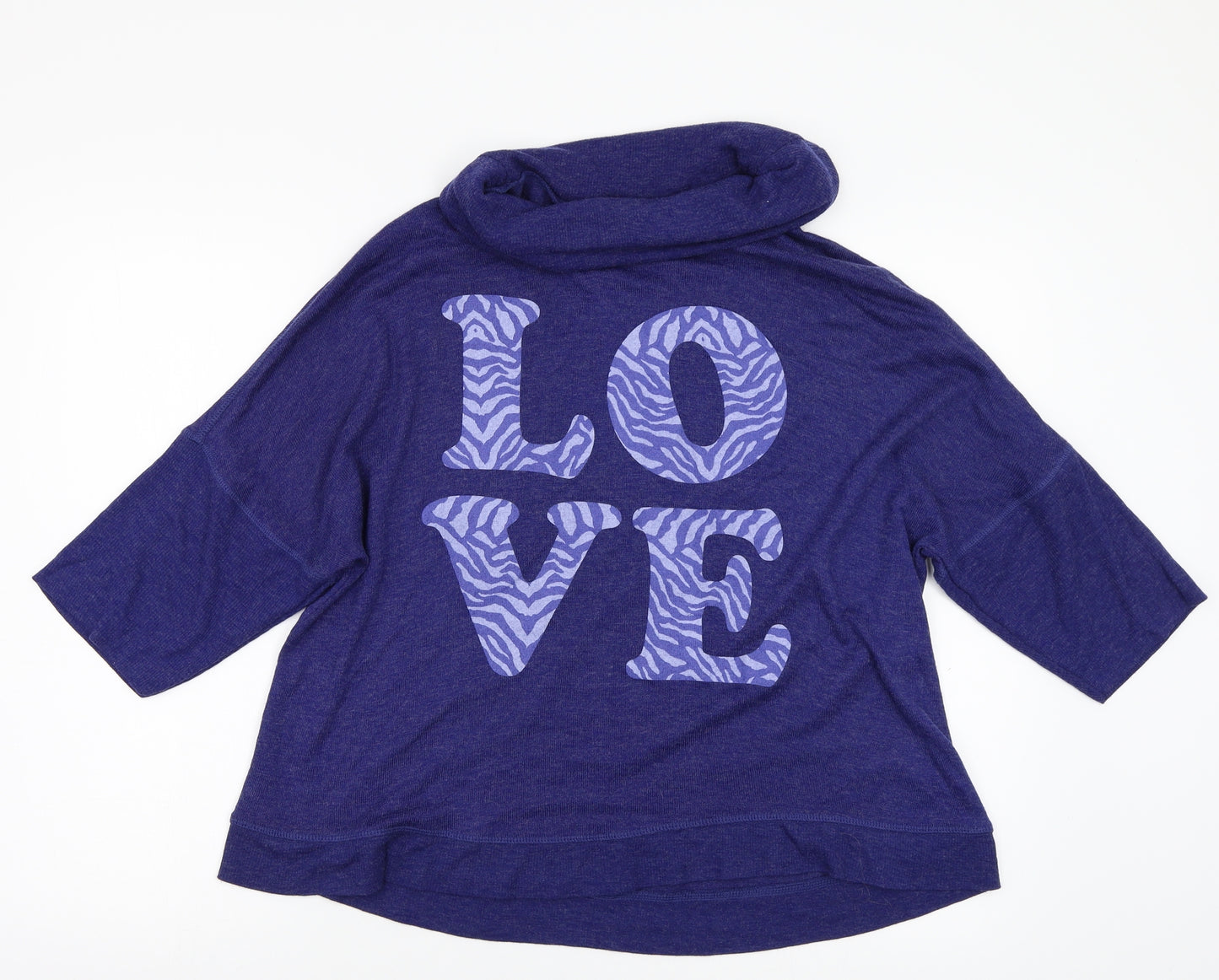 River Island Womens Blue  Knit Pullover Jumper Size 18