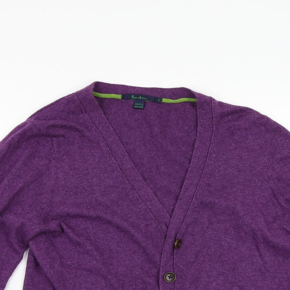 Boden Womens Purple  Knit Cardigan Jumper Size 14