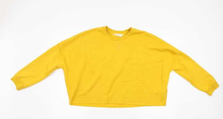 Primark Womens Yellow Pullover Sweatshirt Size 14