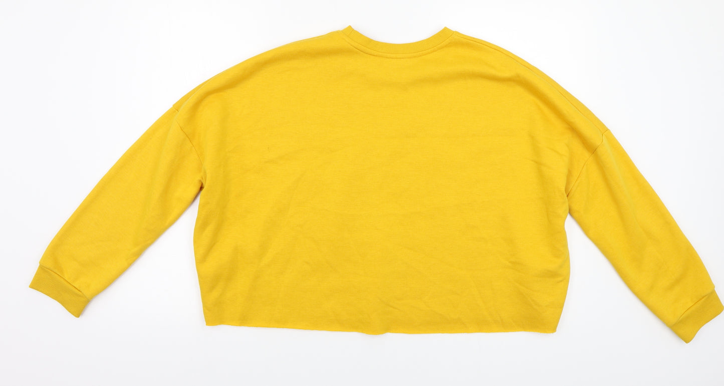 Primark Womens Yellow   Pullover Sweatshirt Size 14