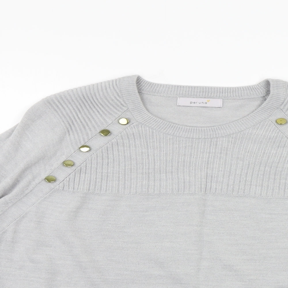 Per Una Womens Grey   Pullover Jumper Size 16