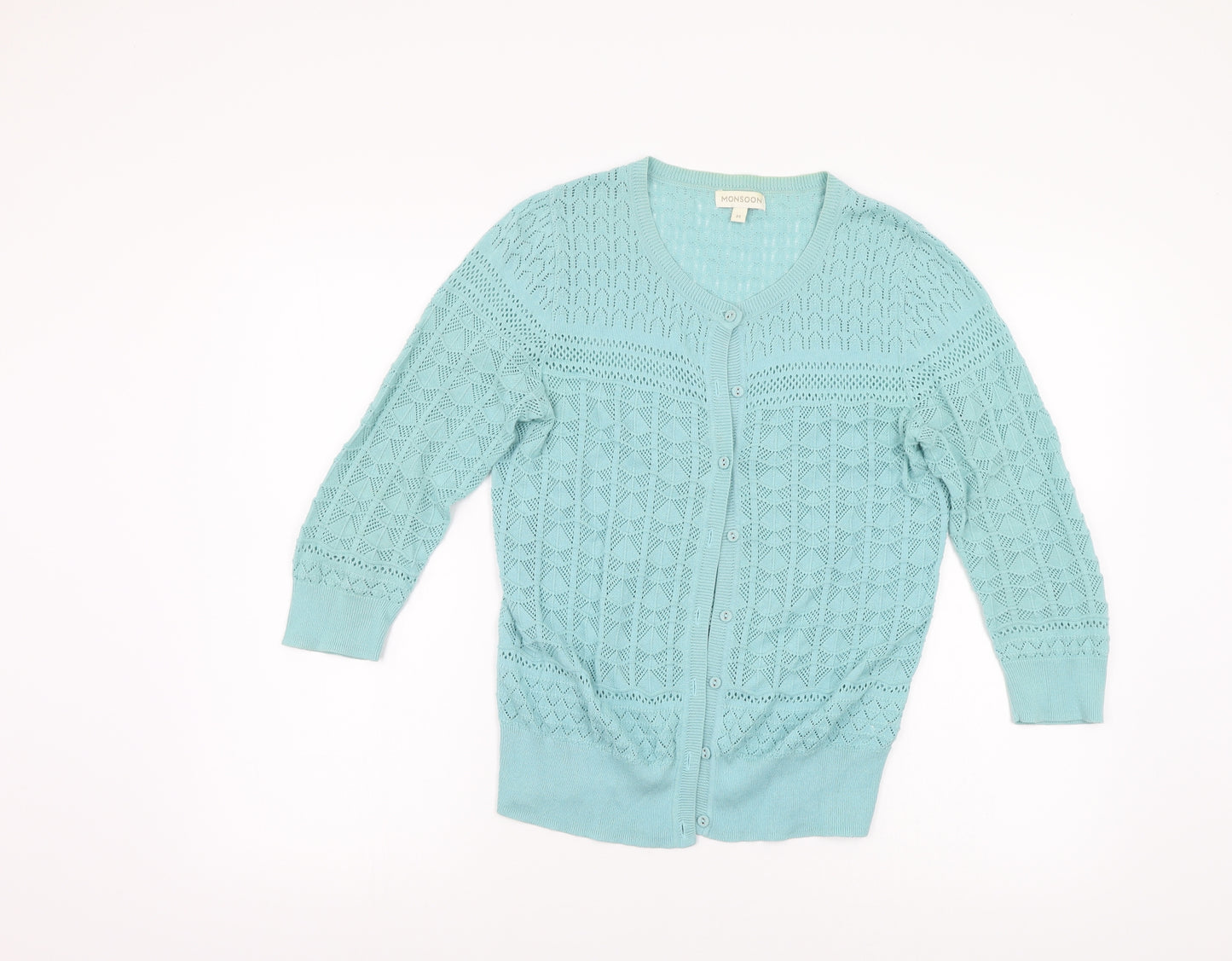 Monsoon Womens Blue   Cardigan Jumper Size M