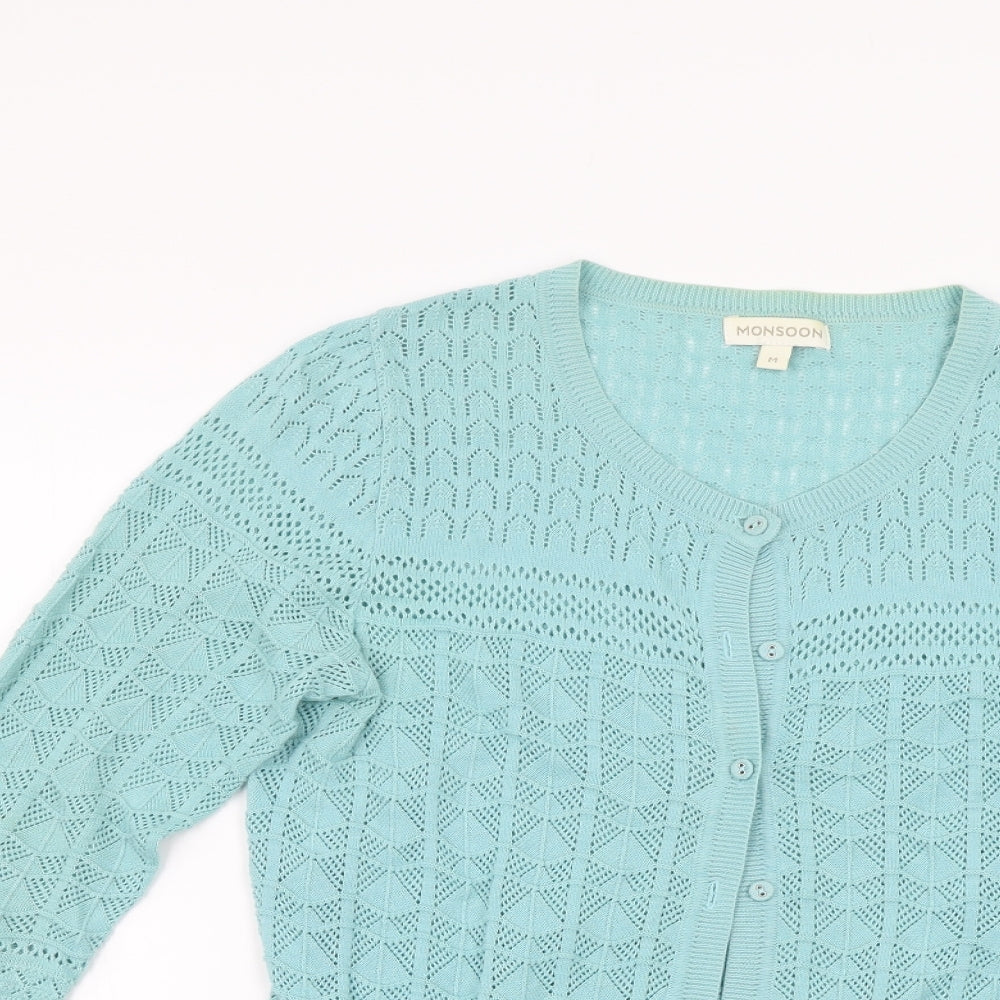 Monsoon Womens Blue   Cardigan Jumper Size M