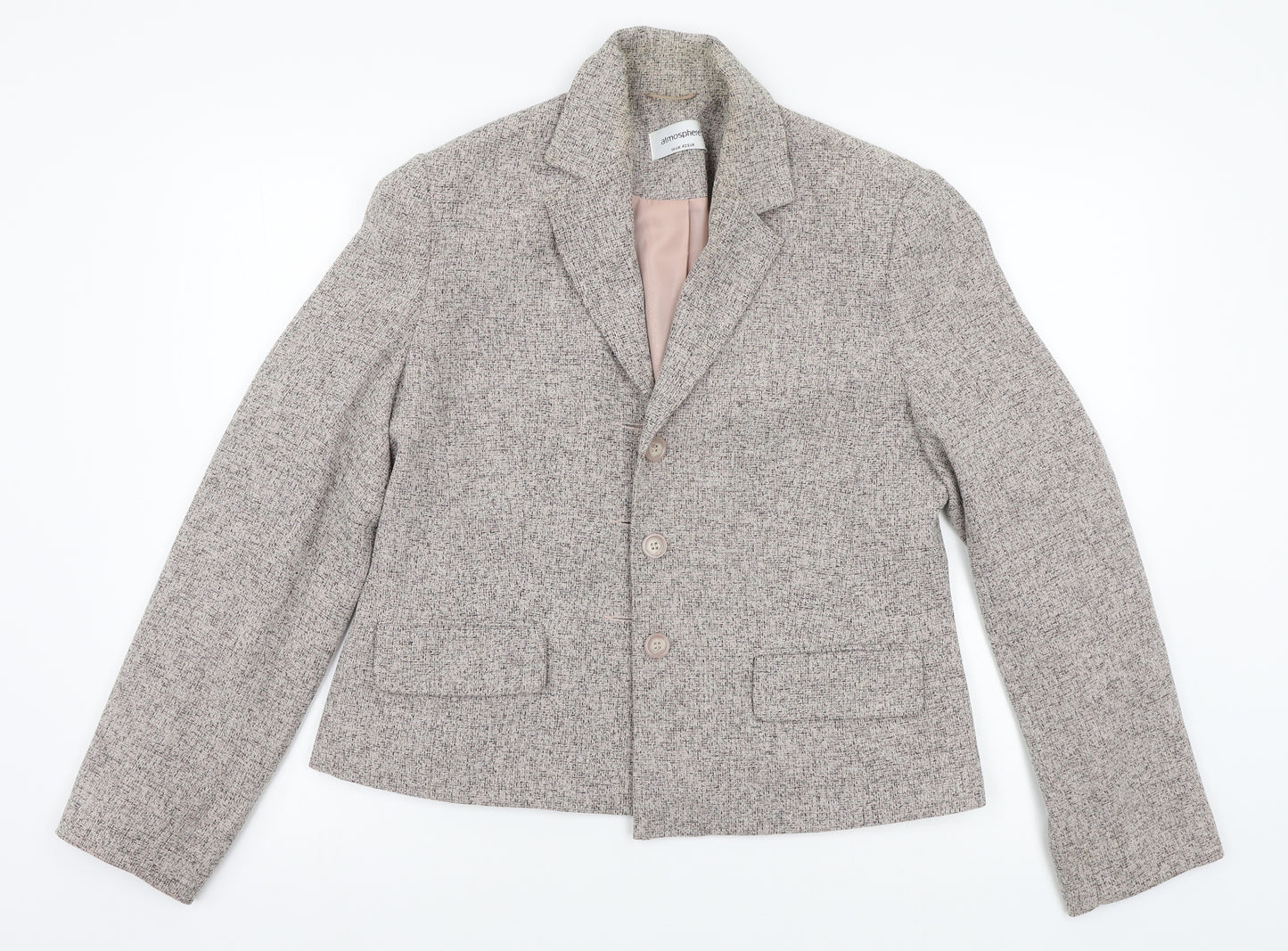 Primark Womens Multicoloured Herringbone  Jacket Blazer Size 14