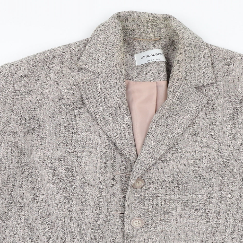 Primark Womens Multicoloured Herringbone  Jacket Blazer Size 14