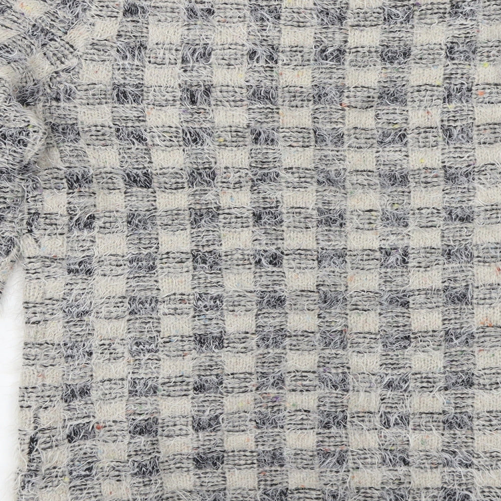 Miyoko London Womens Multicoloured Check  Pullover Jumper Size S