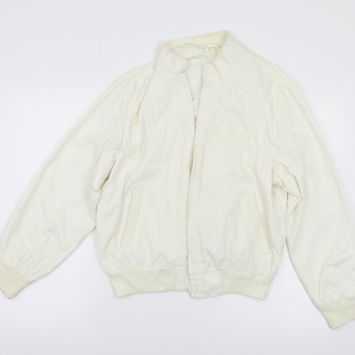 Preworn Womens Ivory   Bomber Jacket Jacket Size 16