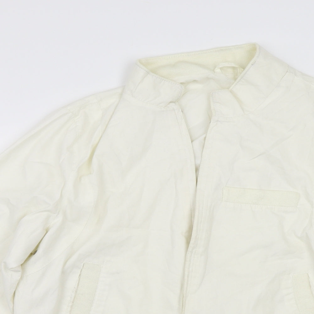 Preworn Womens Ivory   Bomber Jacket Jacket Size 16
