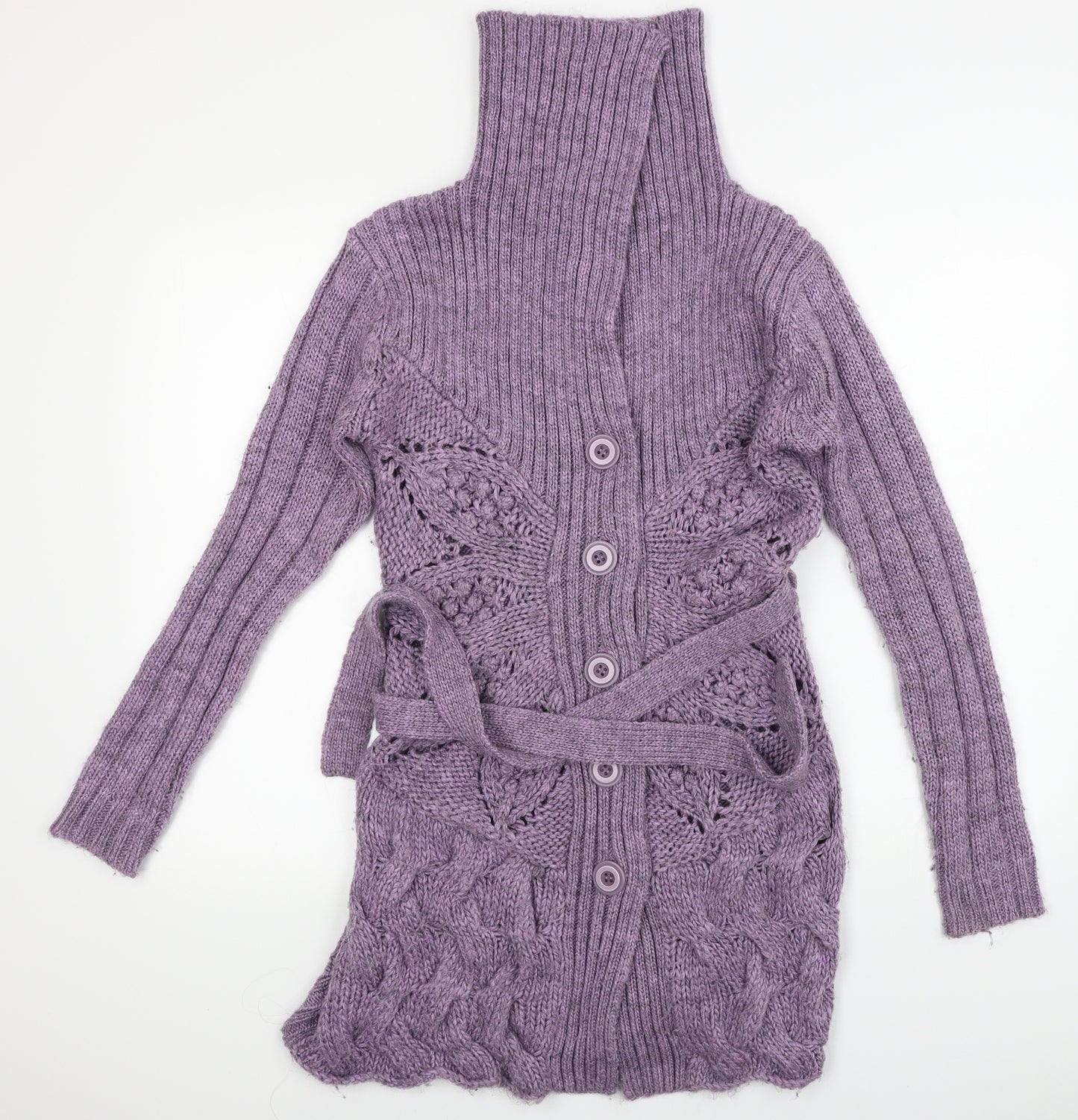 excellium Womens Purple  Knit Cardigan Jumper One Size