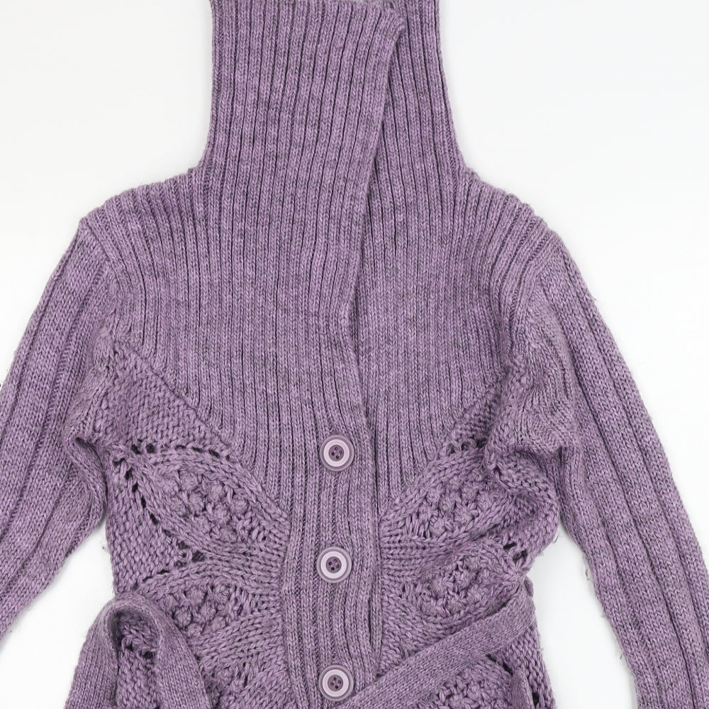 excellium Womens Purple  Knit Cardigan Jumper One Size