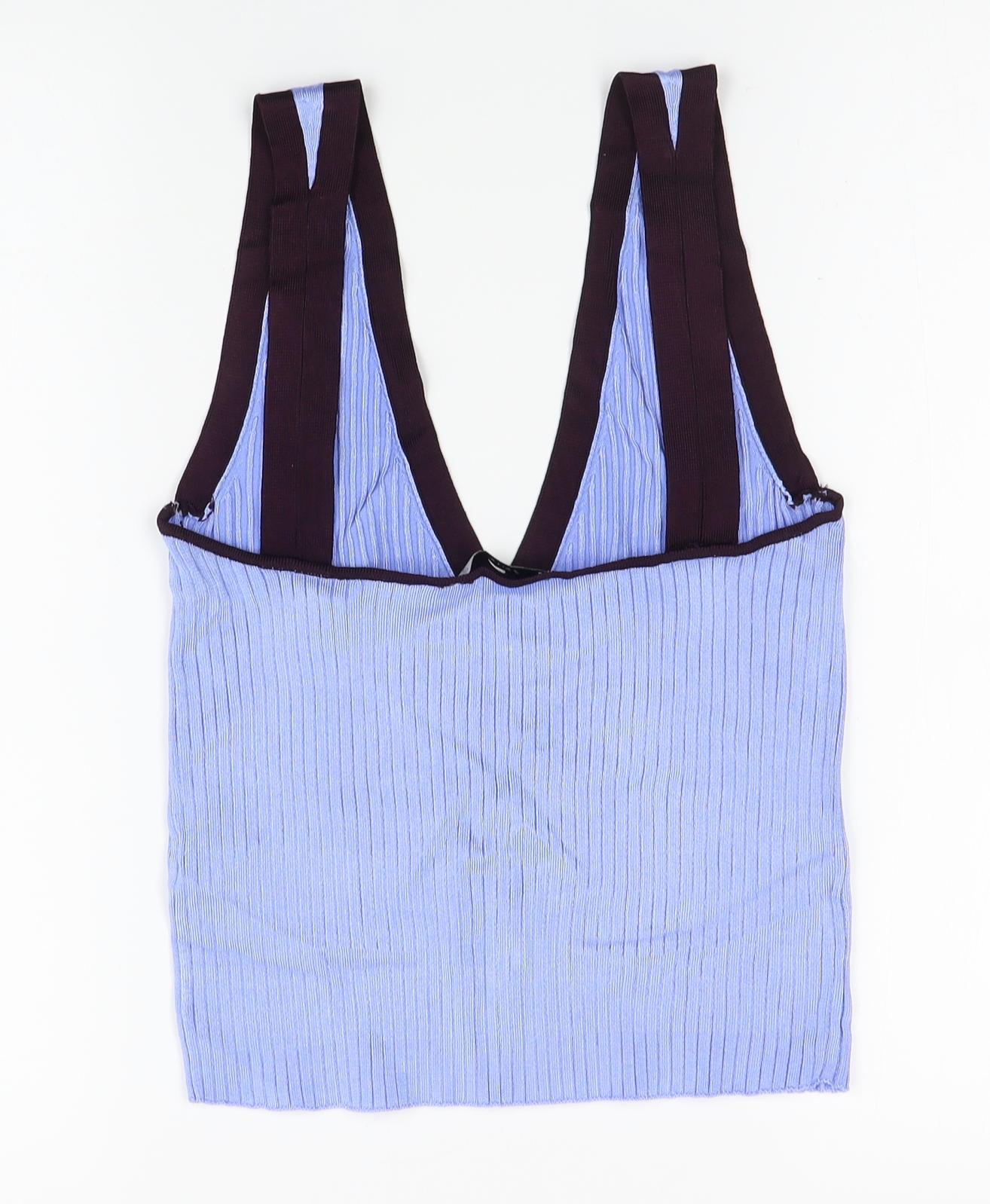 Zara Womens Blue   Basic Tank Size M