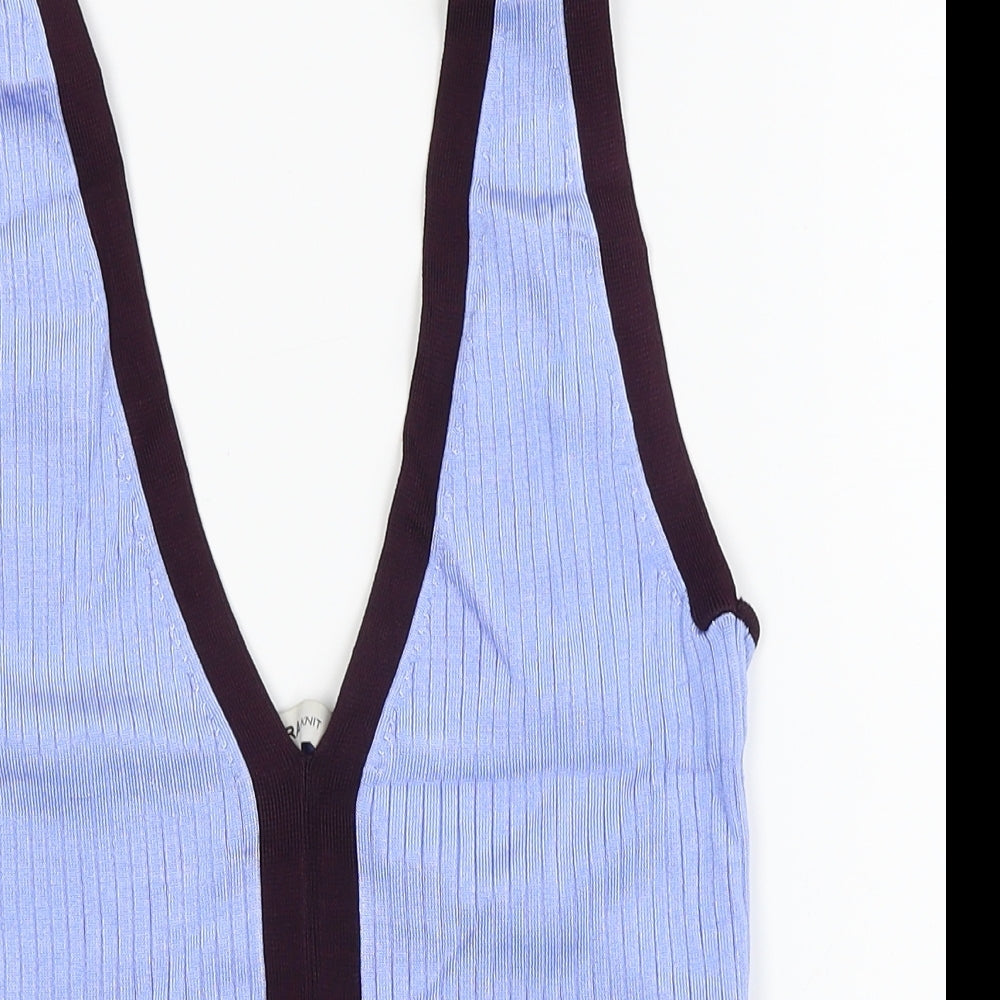 Zara Womens Blue   Basic Tank Size M