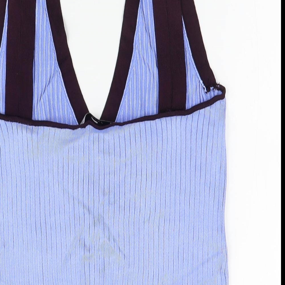 Zara Womens Blue   Basic Tank Size M