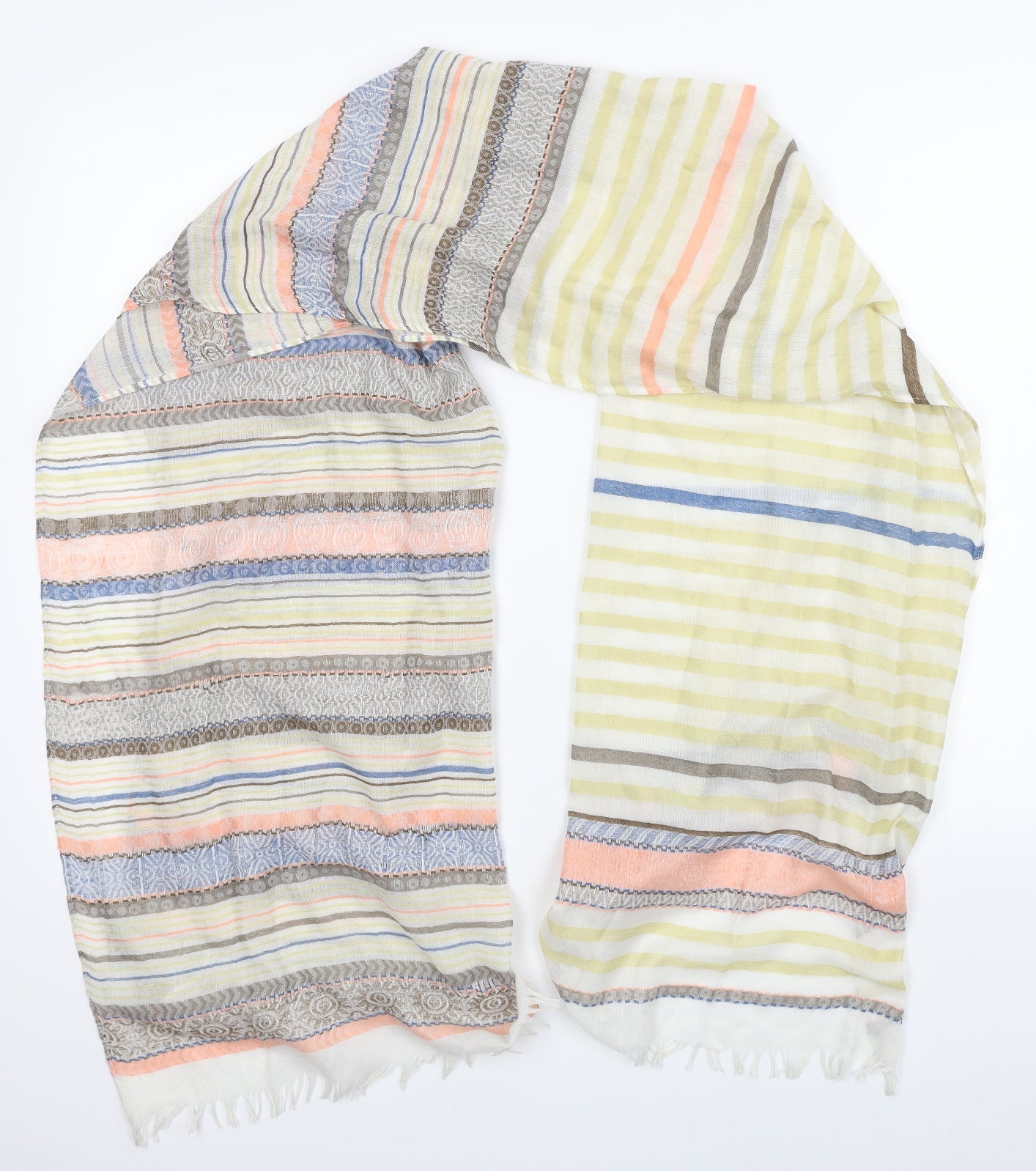 Preworn Womens Multicoloured Striped   Scarf