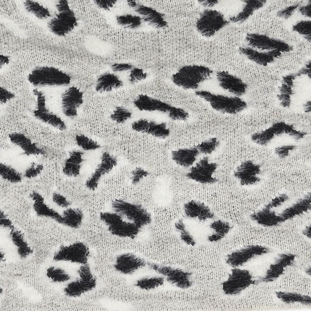 River Island Womens Grey Animal Print  Pullover Jumper Size 12