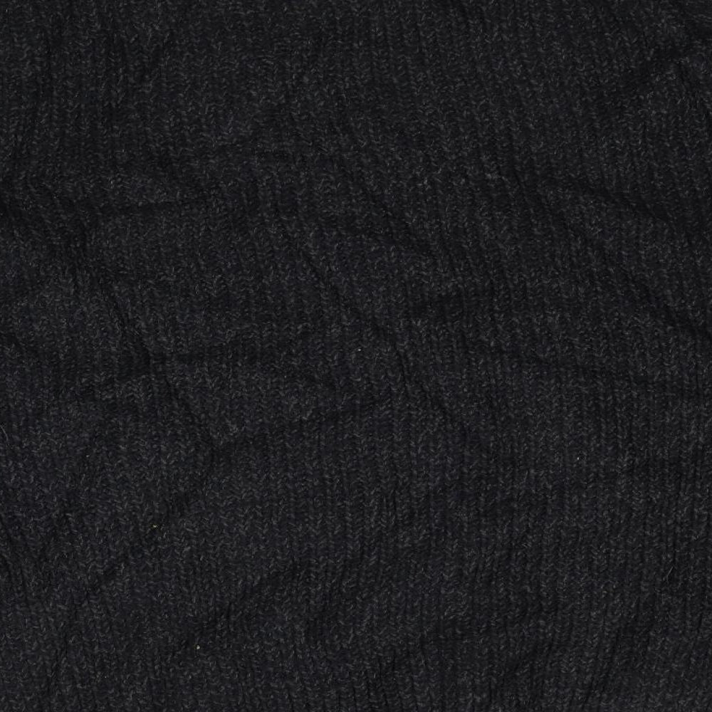 NEXT Mens Black  Knit Henley Jumper Size XL