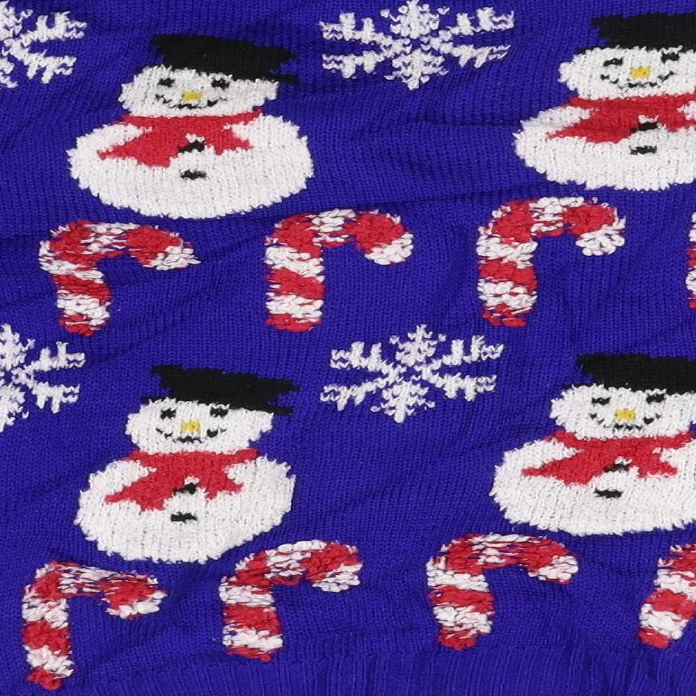 Preworn Boys Blue  Knit Pullover Jumper Size 7-8 Years  - Christmas Jumper