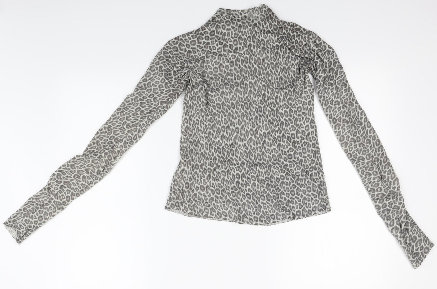 Atmosphere Womens Grey Animal Print  Pullover Jumper Size 6