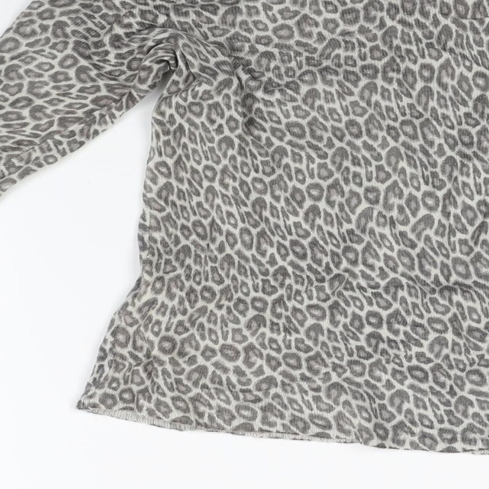 Atmosphere Womens Grey Animal Print  Pullover Jumper Size 6