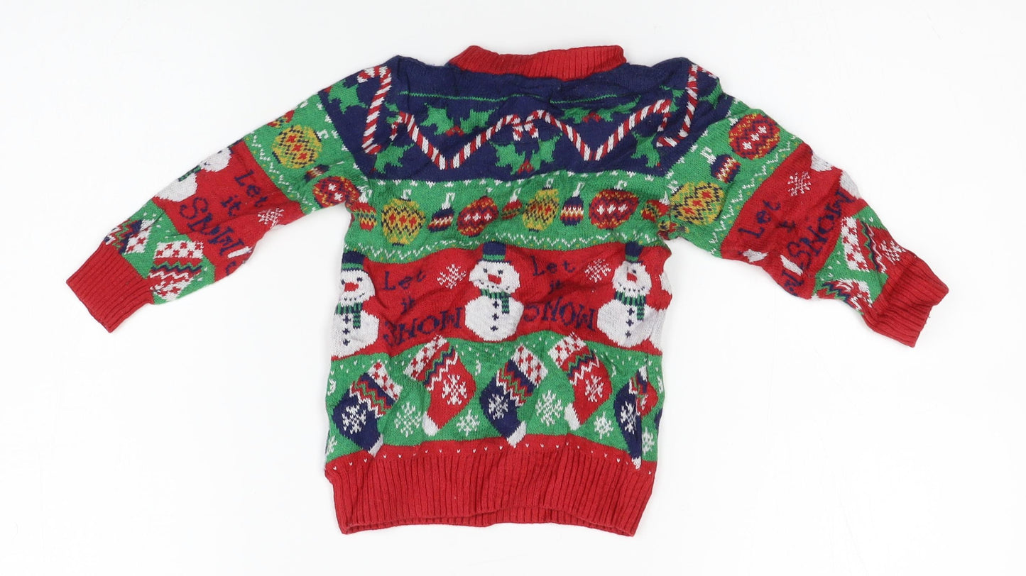 TU Baby Red Striped Knit Pullover Jumper Size 9-12 Months