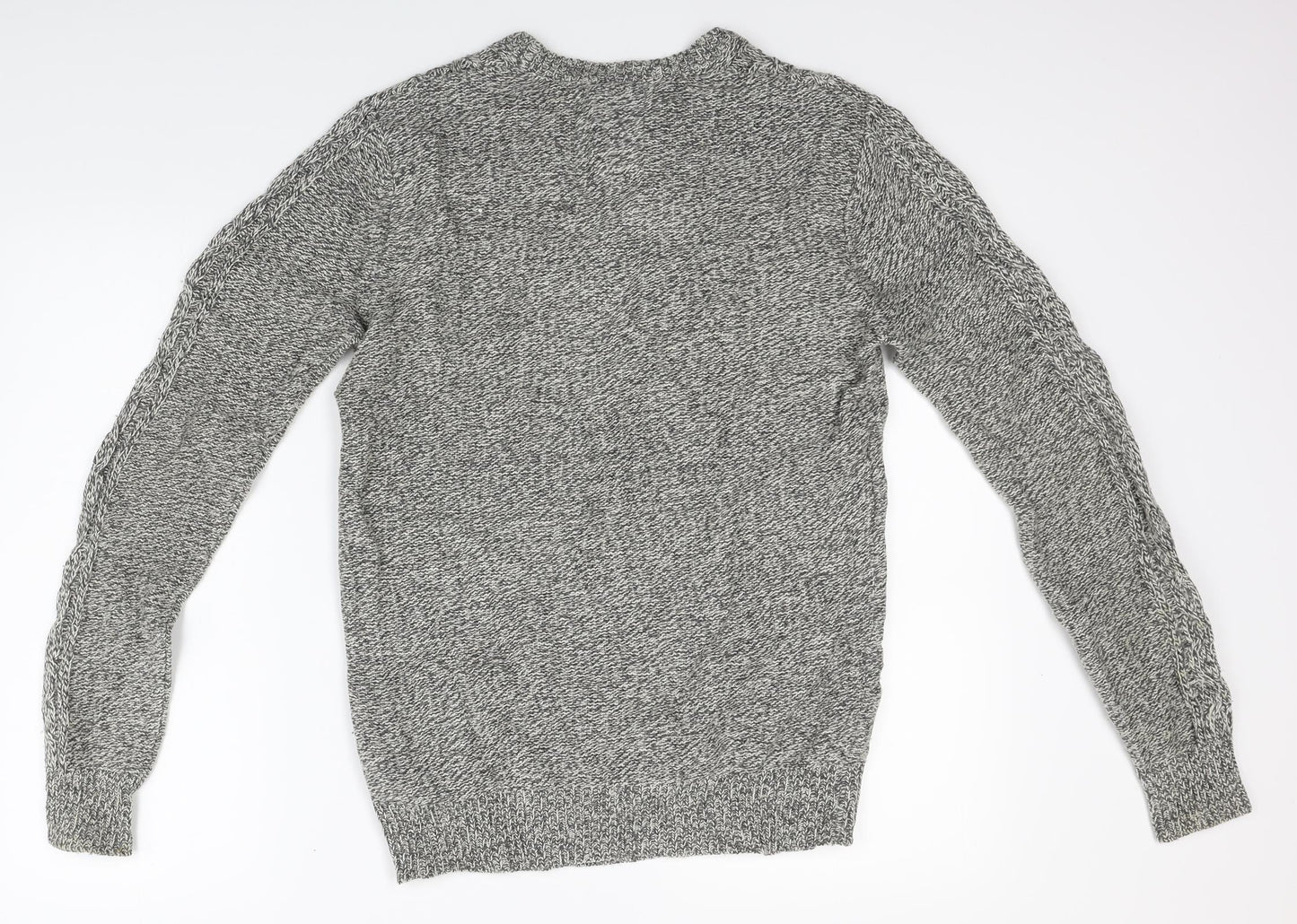 rivington Mens Grey  Knit Pullover Jumper Size S