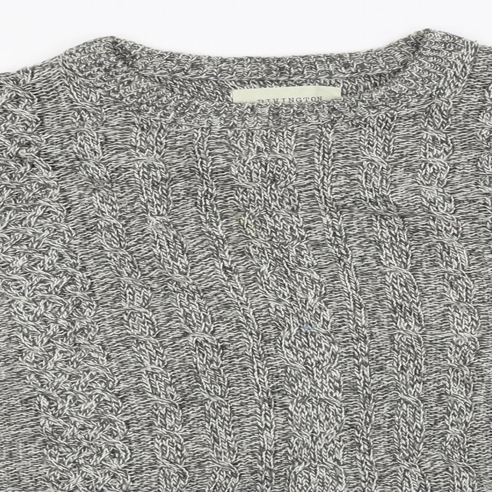 rivington Mens Grey  Knit Pullover Jumper Size S