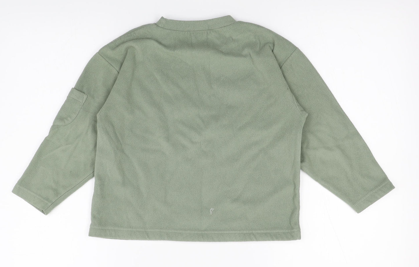 zig zag Boys Green  Fleece Pullover Jumper Size 5-6 Years