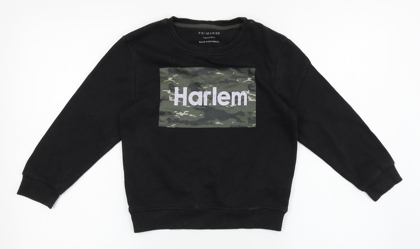 Primark Boys Black   Pullover Jumper Size 7-8 Years