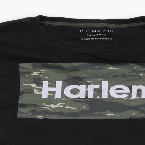 Primark Boys Black   Pullover Jumper Size 7-8 Years