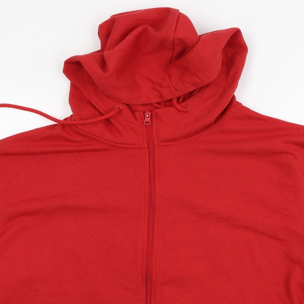 Studio Mens Red   Full Zip Hoodie Size XL