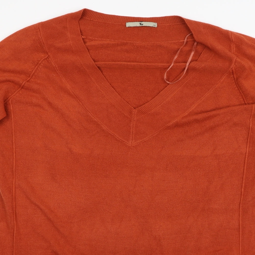 TU Womens Orange   Jumper Dress  Size 12