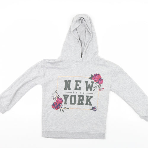Primark Girls Grey   Pullover Hoodie Size 9-10 Years