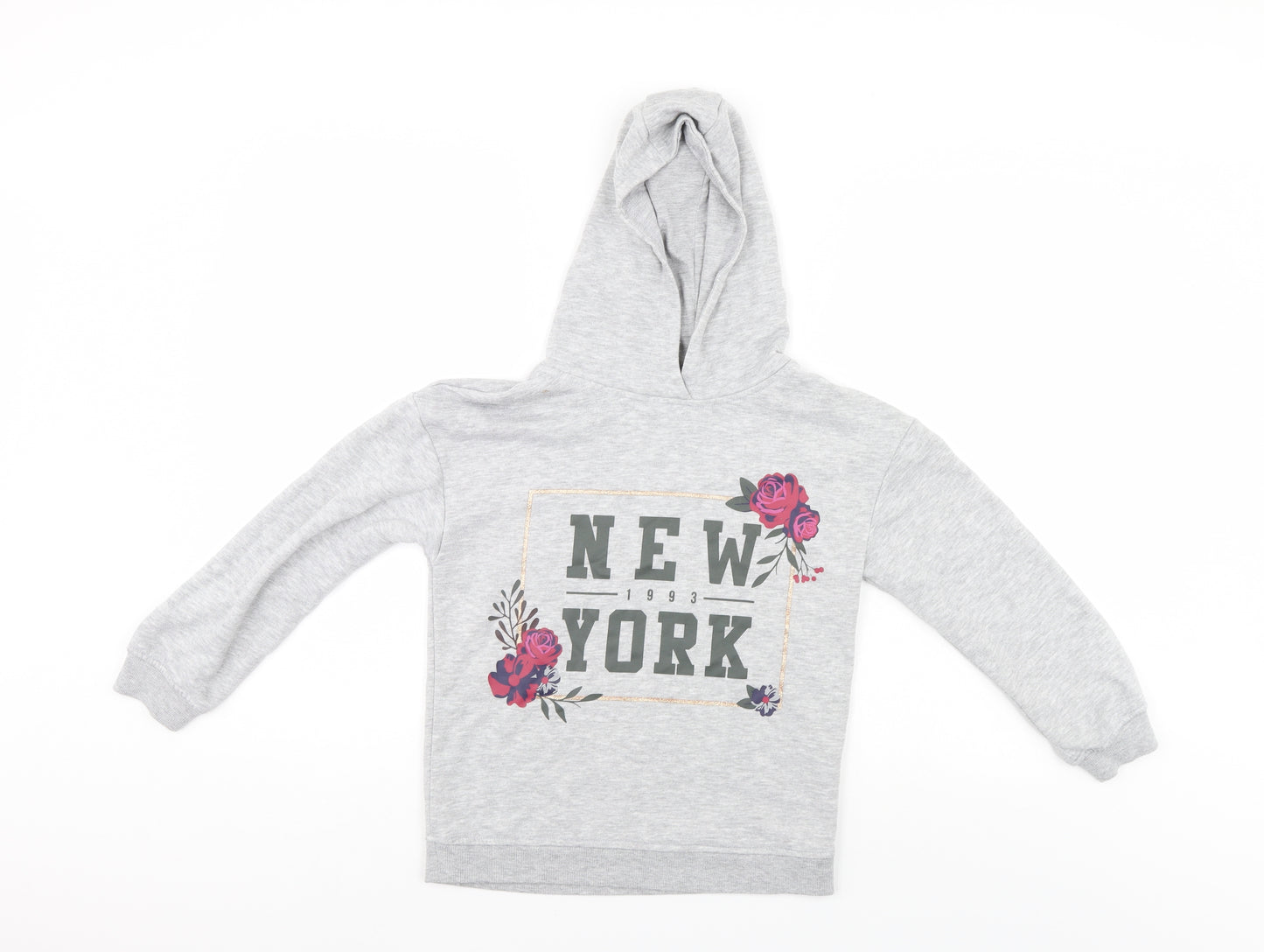 Primark Girls Grey   Pullover Hoodie Size 9-10 Years