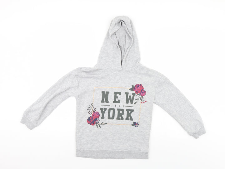 Primark Girls Grey   Pullover Hoodie Size 9-10 Years