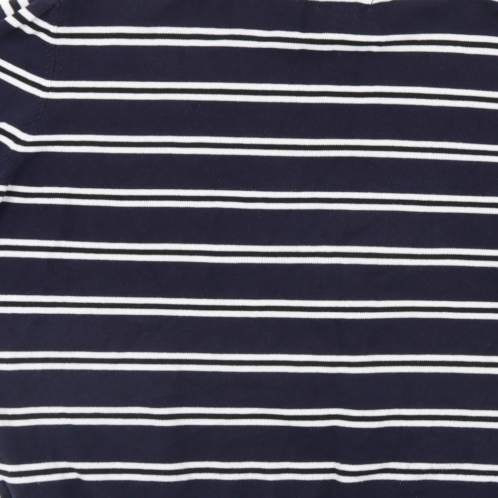 H&M Mens Blue Striped  Pullover Jumper Size L