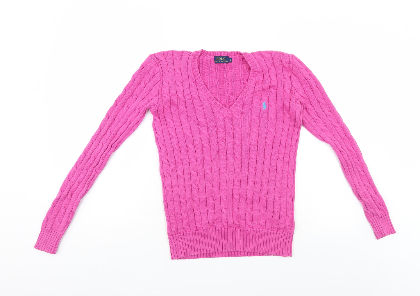 Ralph Lauren Womens Pink Fair Isle  Pullover Jumper Size S
