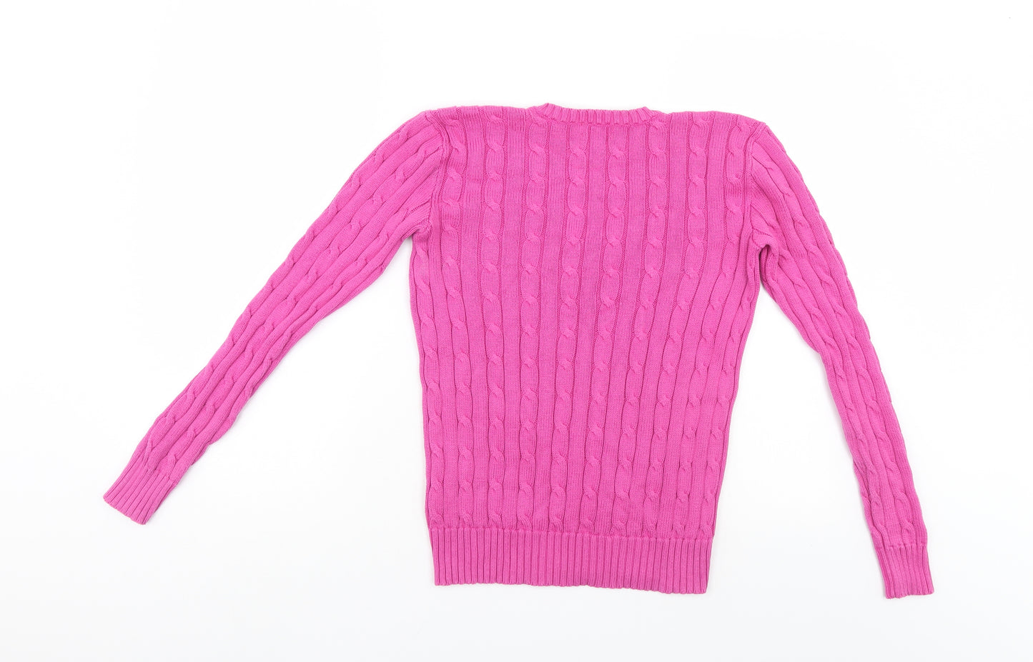 Ralph Lauren Womens Pink Fair Isle  Pullover Jumper Size S