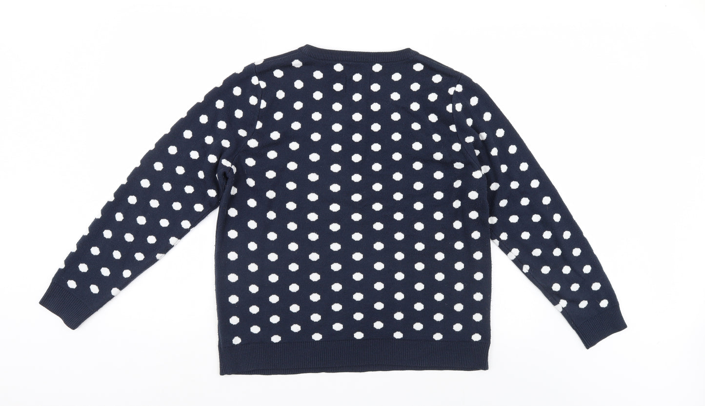 George Womens Blue Polka Dot  Pullover Jumper Size 14  - Christmas  jumper