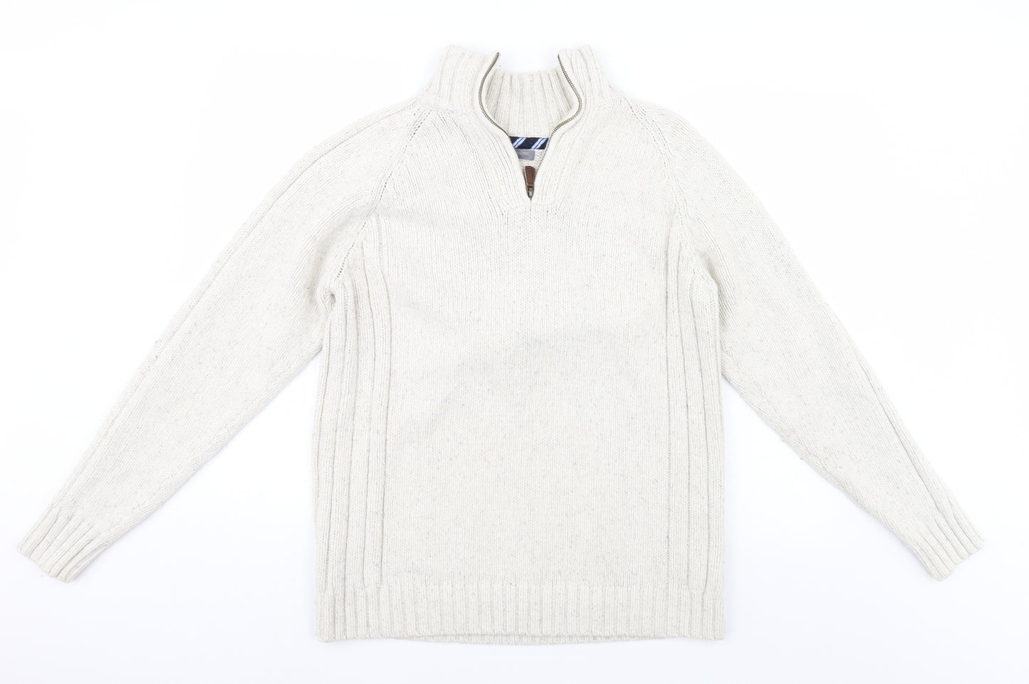 Boston Crew Mens White   Pullover Jumper Size M